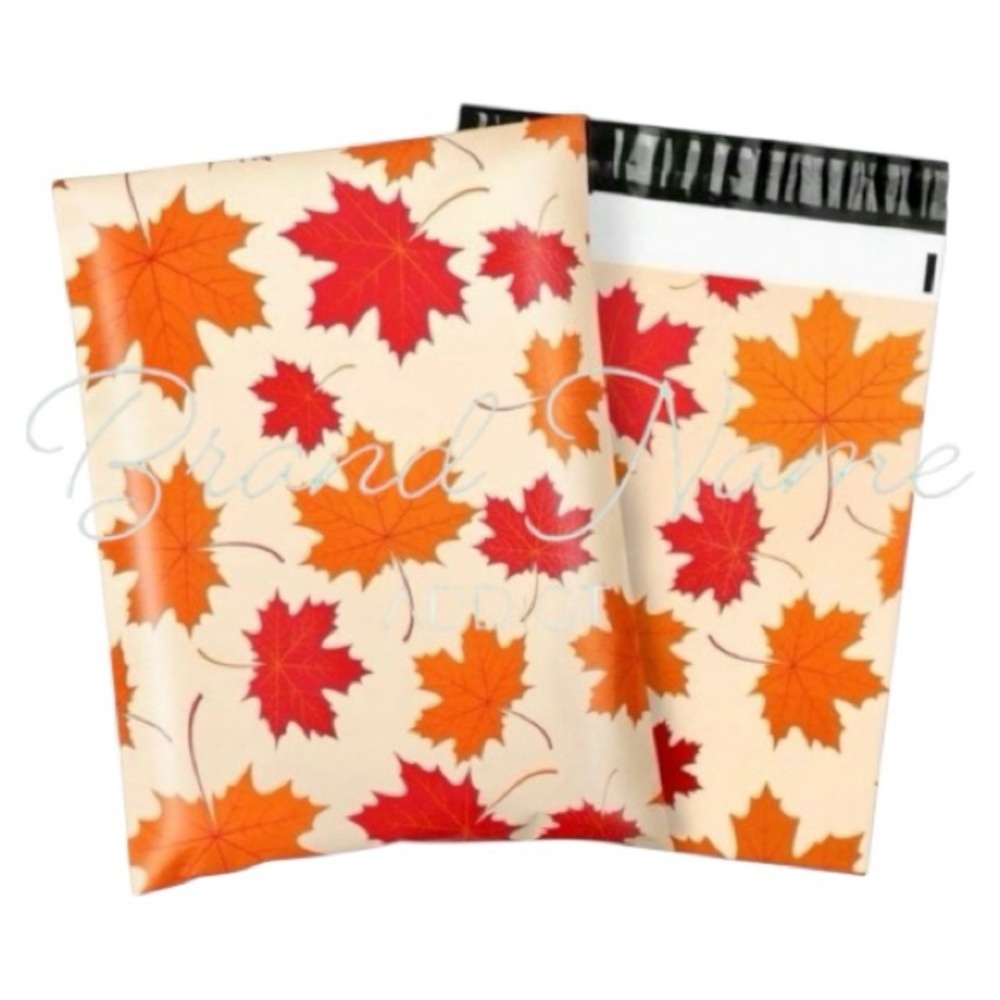 PRICE IS FIRM - Set of 10 Fall Leaf 10 x 13 Poly Shipping Mailer Bags